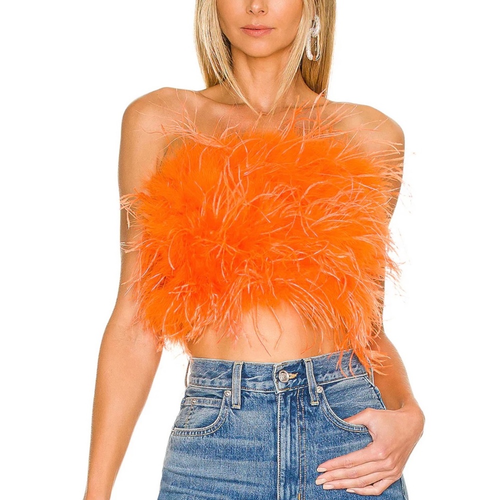 Lamarque orange feather top